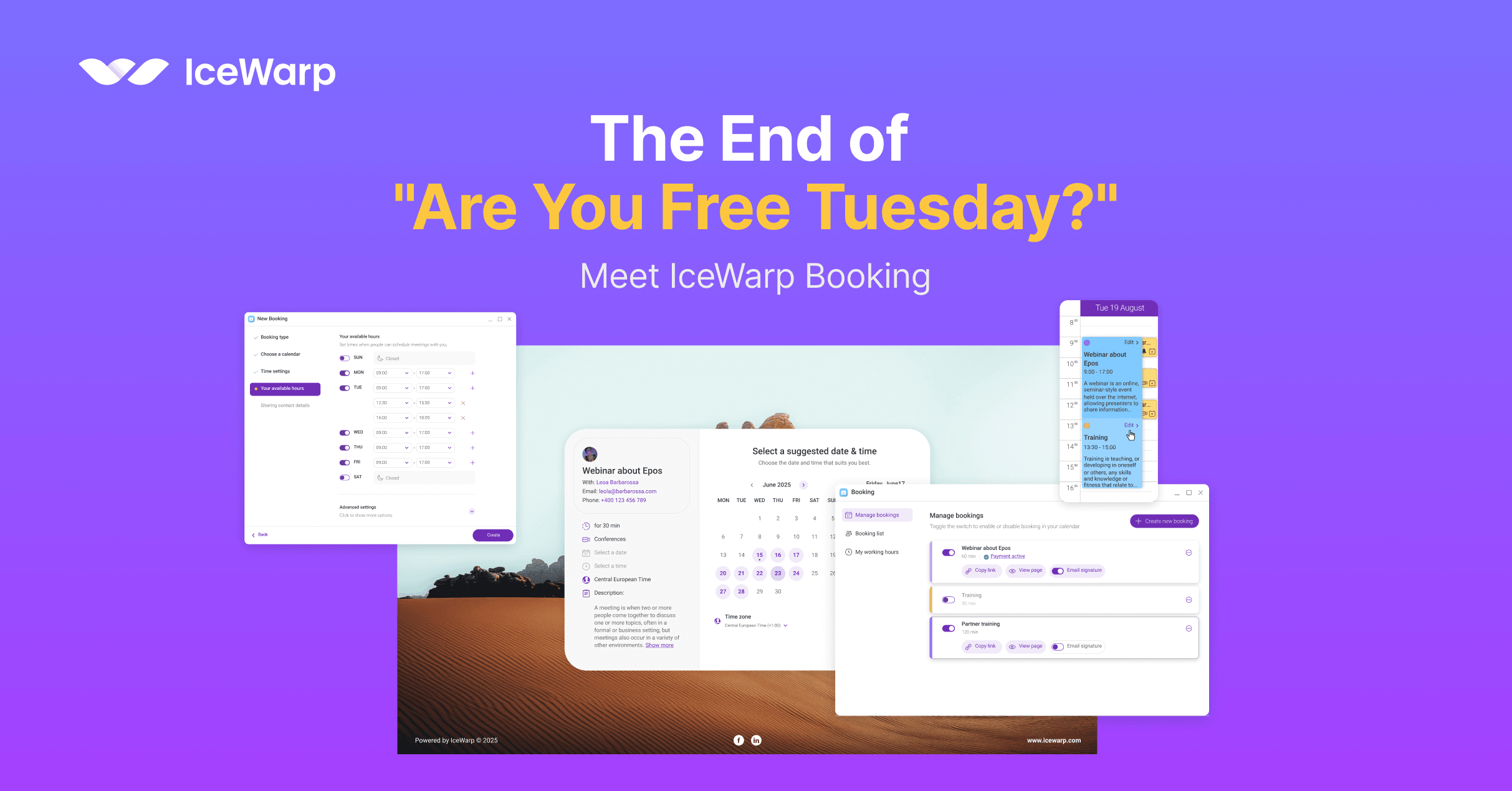 The End of “Are You Free Tuesday?”: Meet IceWarp Booking